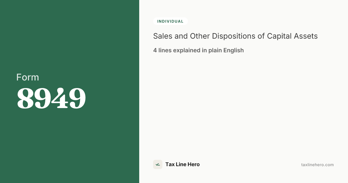 889 Form Explained Form 8949 — All Lines Explained | TaxLineHero